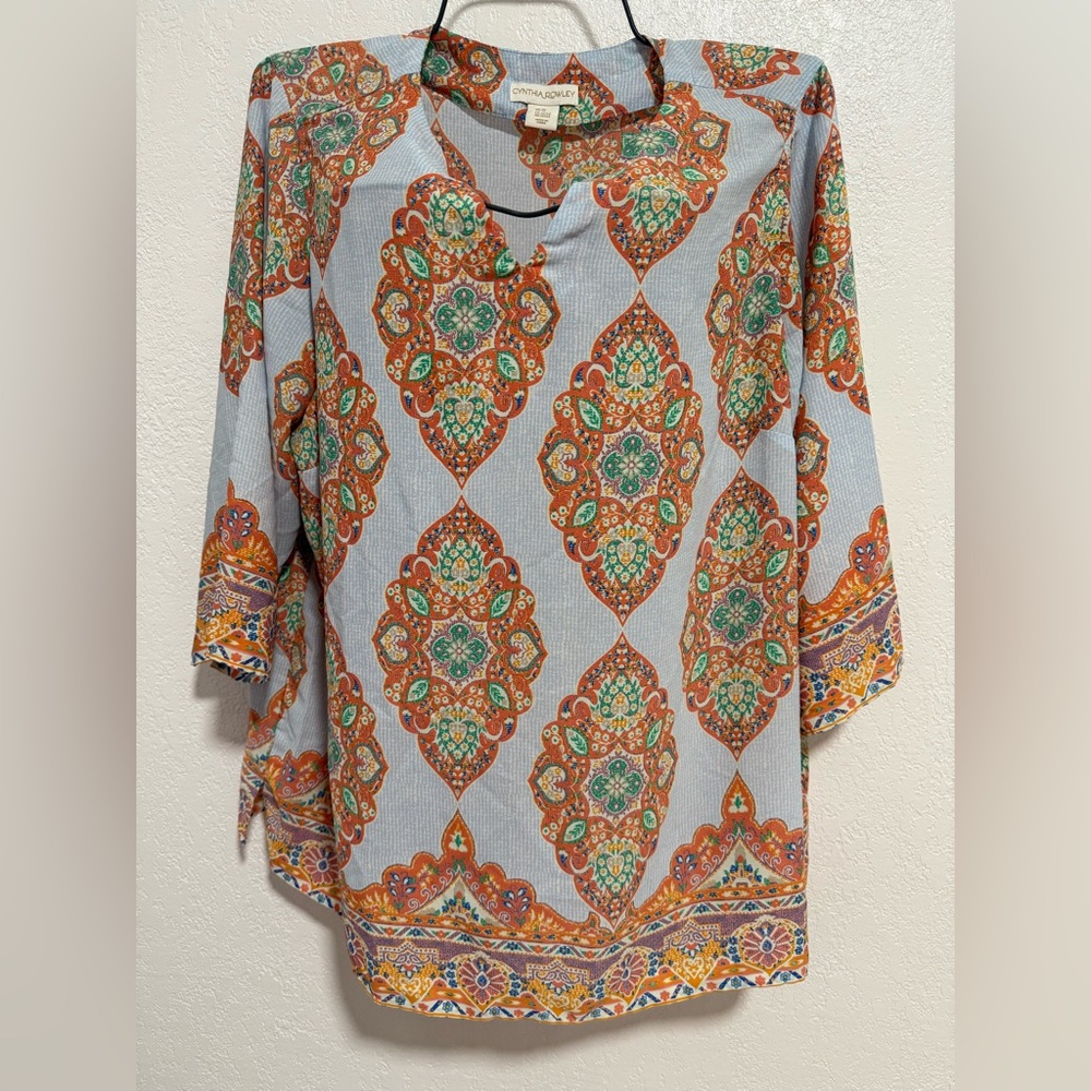 Cynthia Rowley Multicolor Patterned boho blouse
